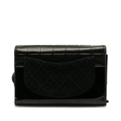 Tweed Chocolate Bar Camellia Clutch