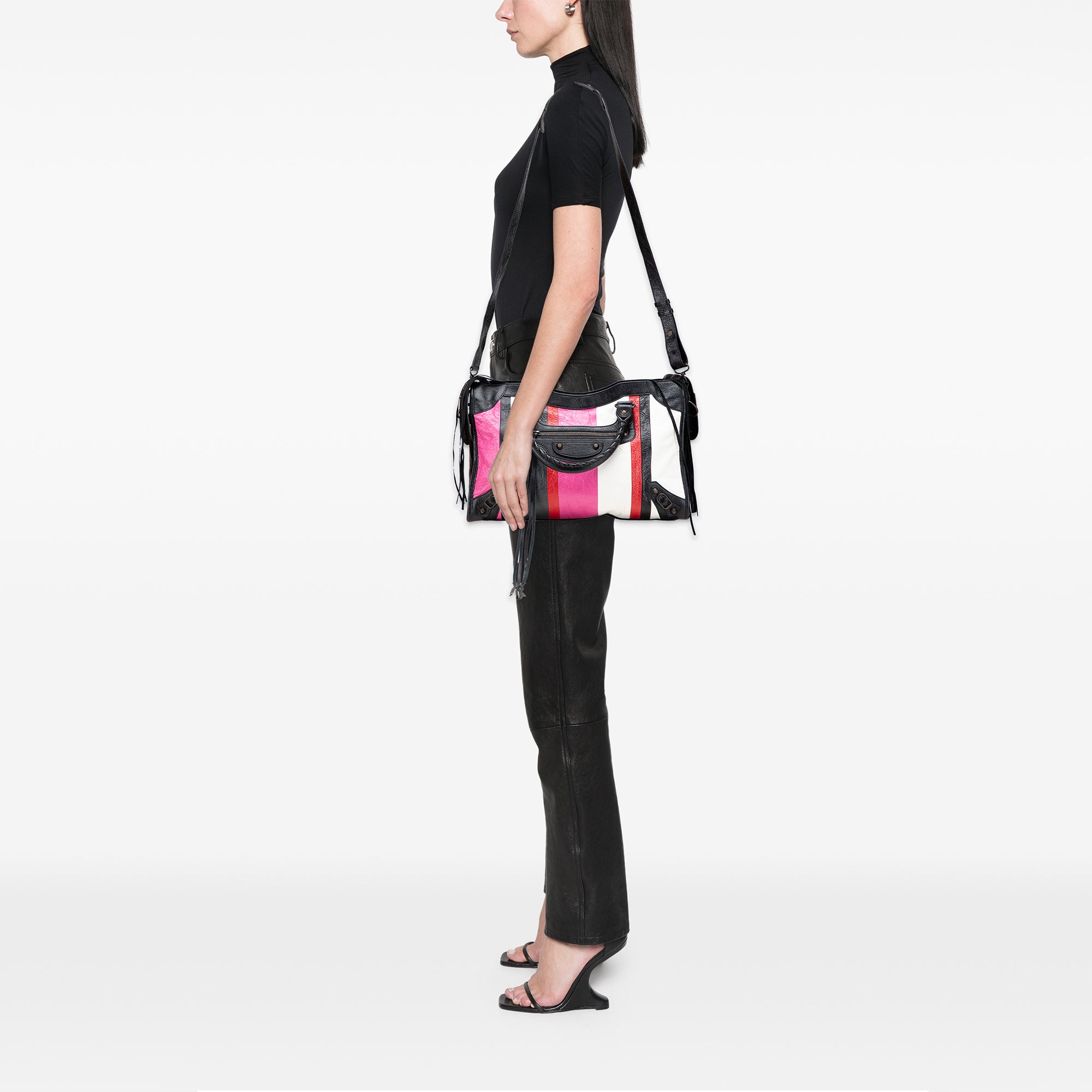 Lambskin Motocross Arena Multicolore Classic City Satchel