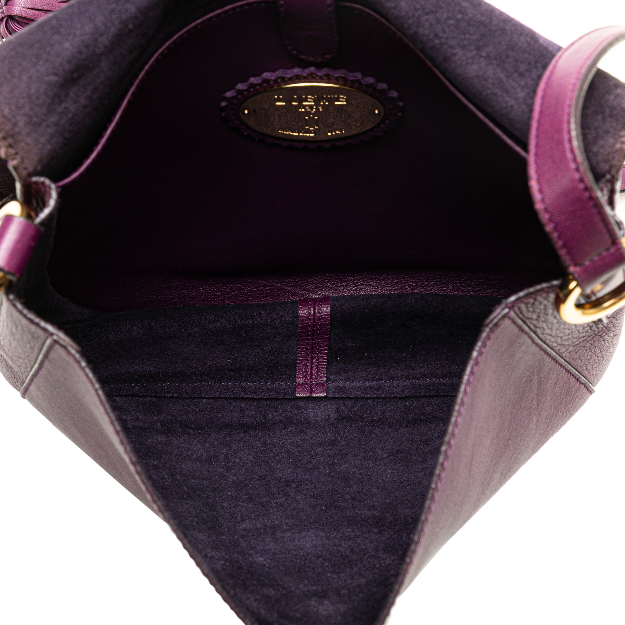 Nappa Anagram Tassel Crossbody
