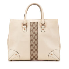 Calfskin and GG Canvas Nailhead Tote