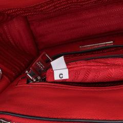 Small Glace Calf Twin Pocket Satchel