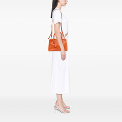 Small Saffiano Lux Galleria Double Zip Satchel