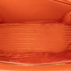 Small Saffiano Lux Galleria Double Zip Satchel