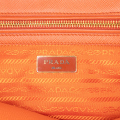 Small Saffiano Lux Galleria Double Zip Satchel