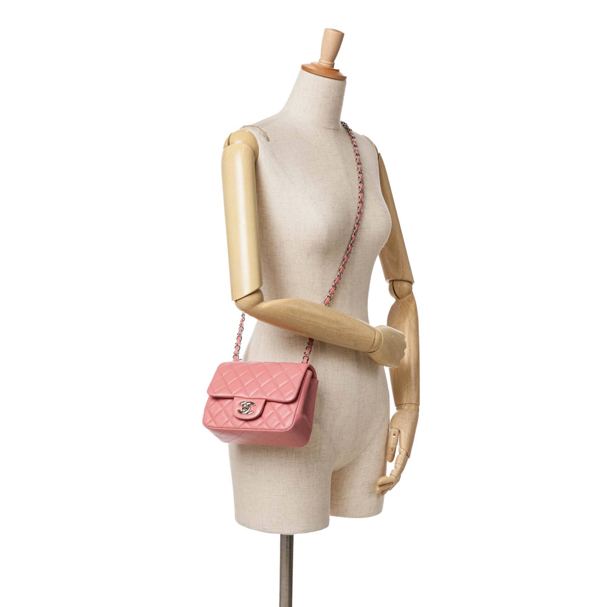 Mini Square Classic Lambskin Single Flap