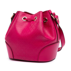 Diamante Leather Bright Bucket Bag