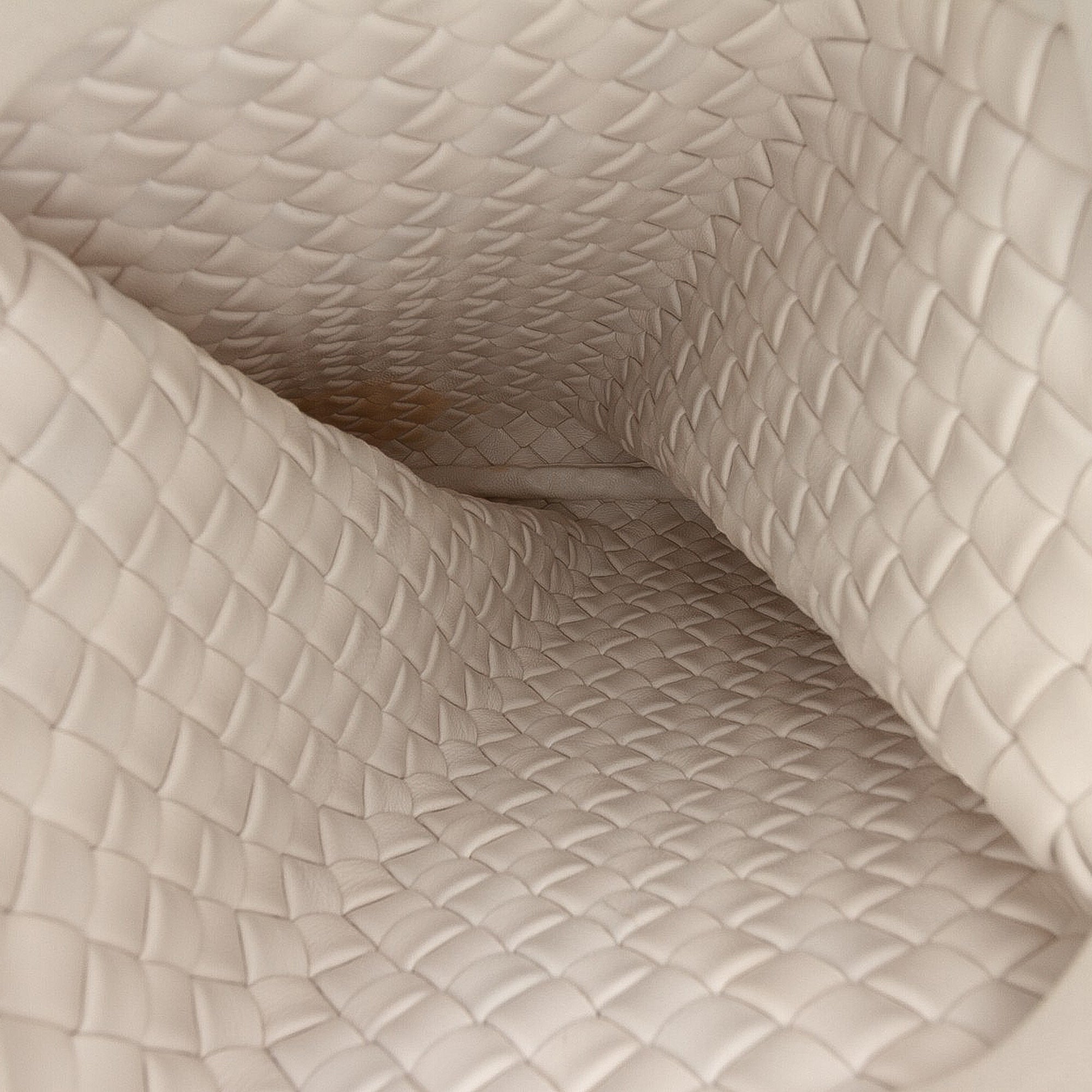 Lambskin Padded Intreccio Crisscross Clutch