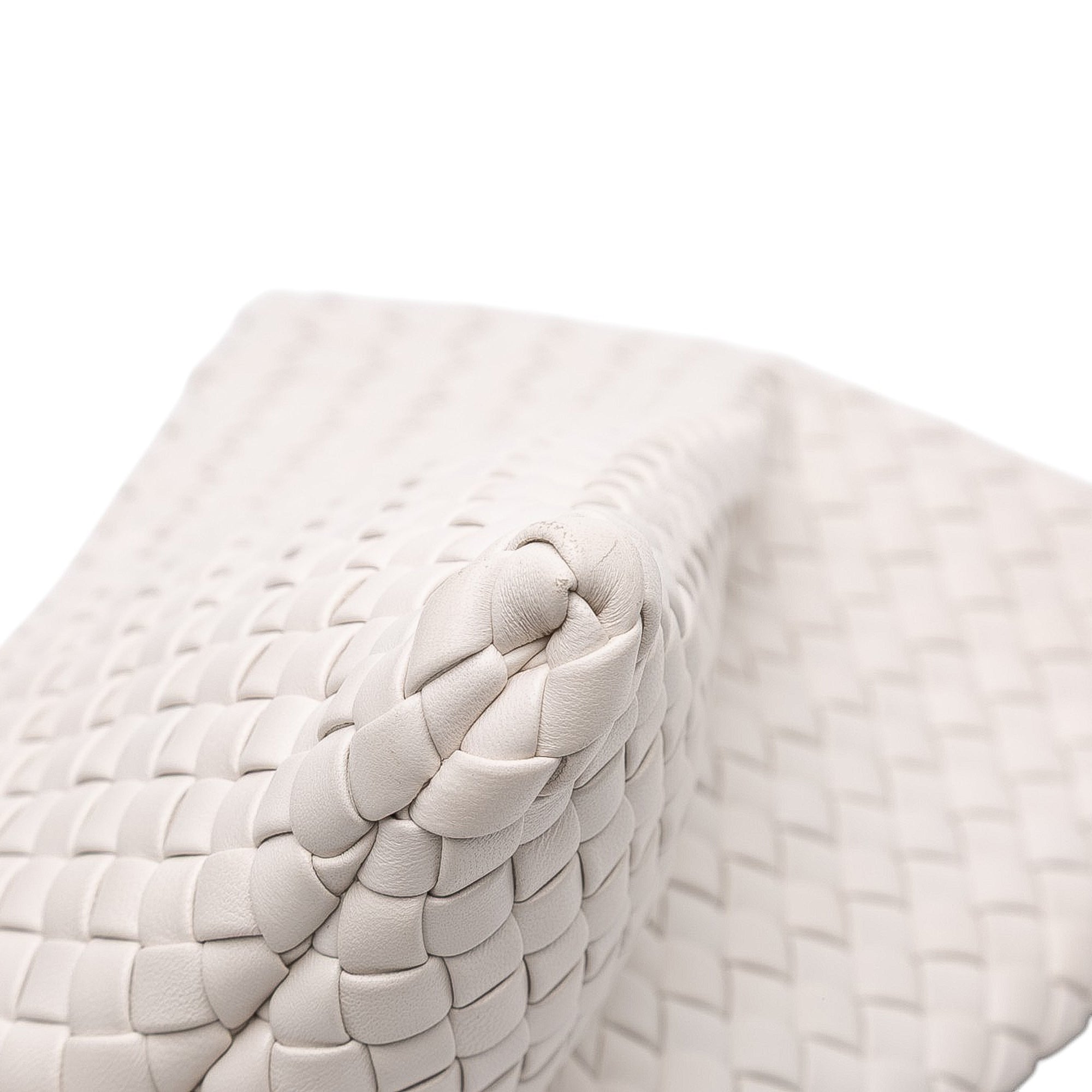 Lambskin Padded Intreccio Crisscross Clutch