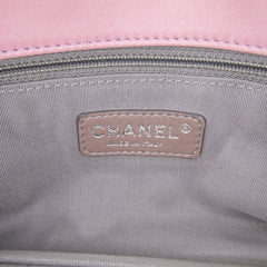 Medium Bicolor Lambskin and Calfskin CC Chain Flap