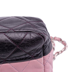 Medium Bicolor Lambskin and Calfskin CC Chain Flap