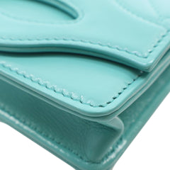 CC Quilted Calfskin Flap Card Holder