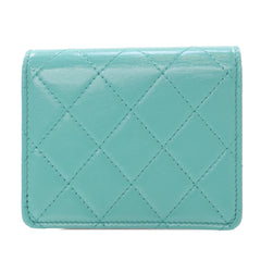 CC Quilted Calfskin Flap Card Holder