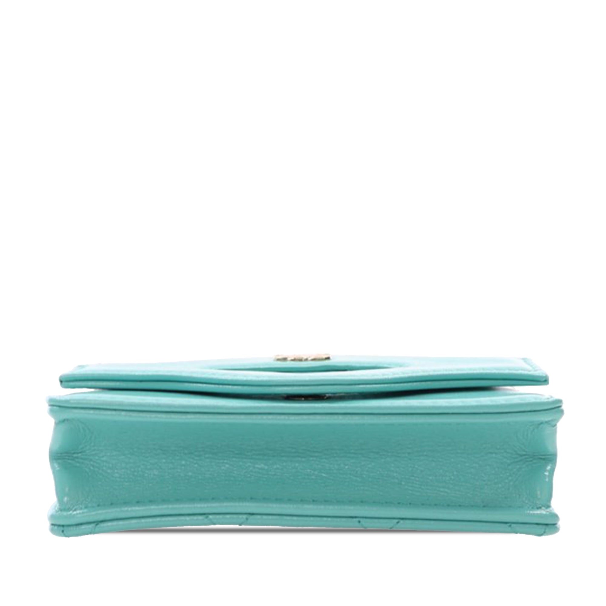 CC Quilted Calfskin Flap Card Holder
