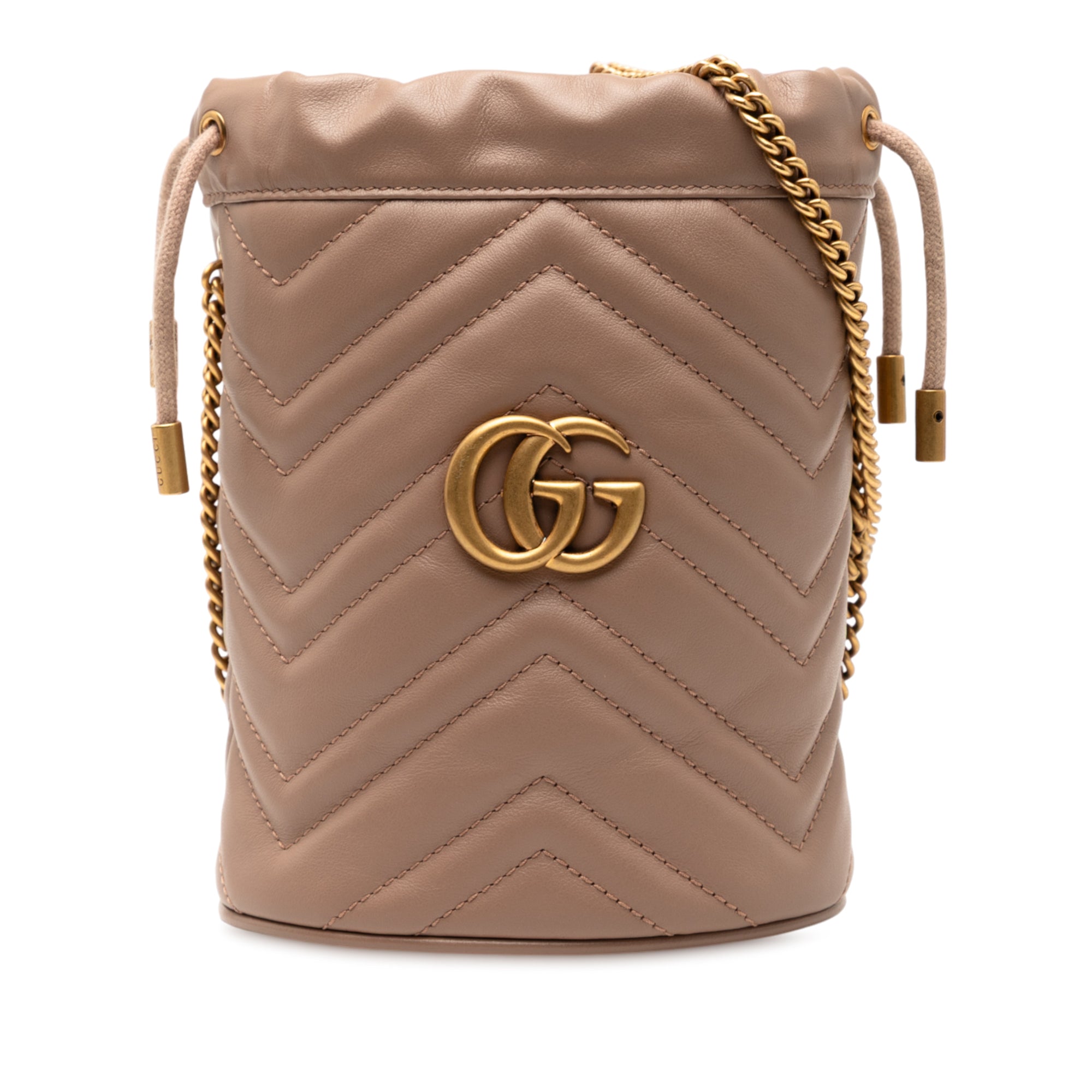 Small GG Marmont Leather Matelasse Bucket Bag
