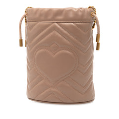 Small GG Marmont Leather Matelasse Bucket Bag