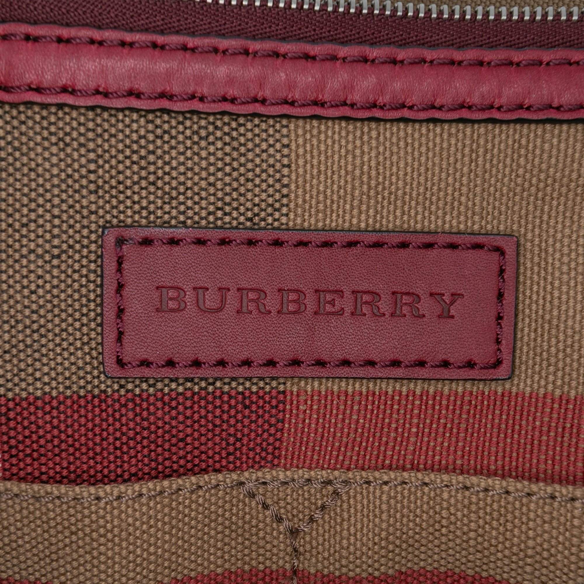 Medium Mega Check Canvas and Grained Calfskin Ashby Tassel Bucket Bag