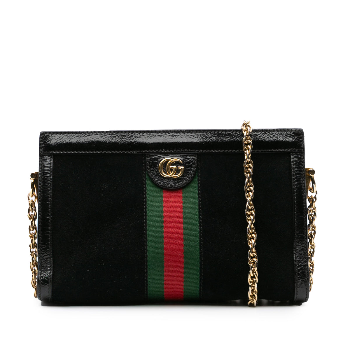 Small Suede Ophidia Chain Crossbody