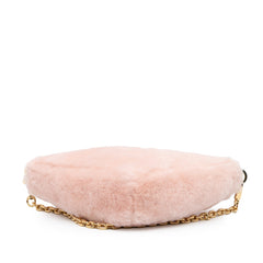 Mini Shearling Triangle Satchel