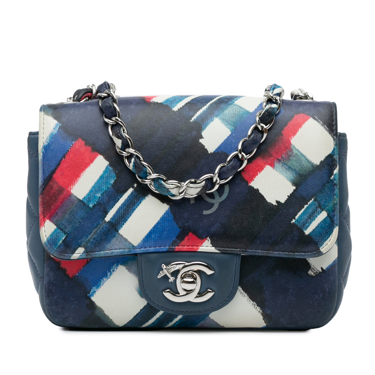 Mini Square Classic Printed Lambskin Airlines Flap