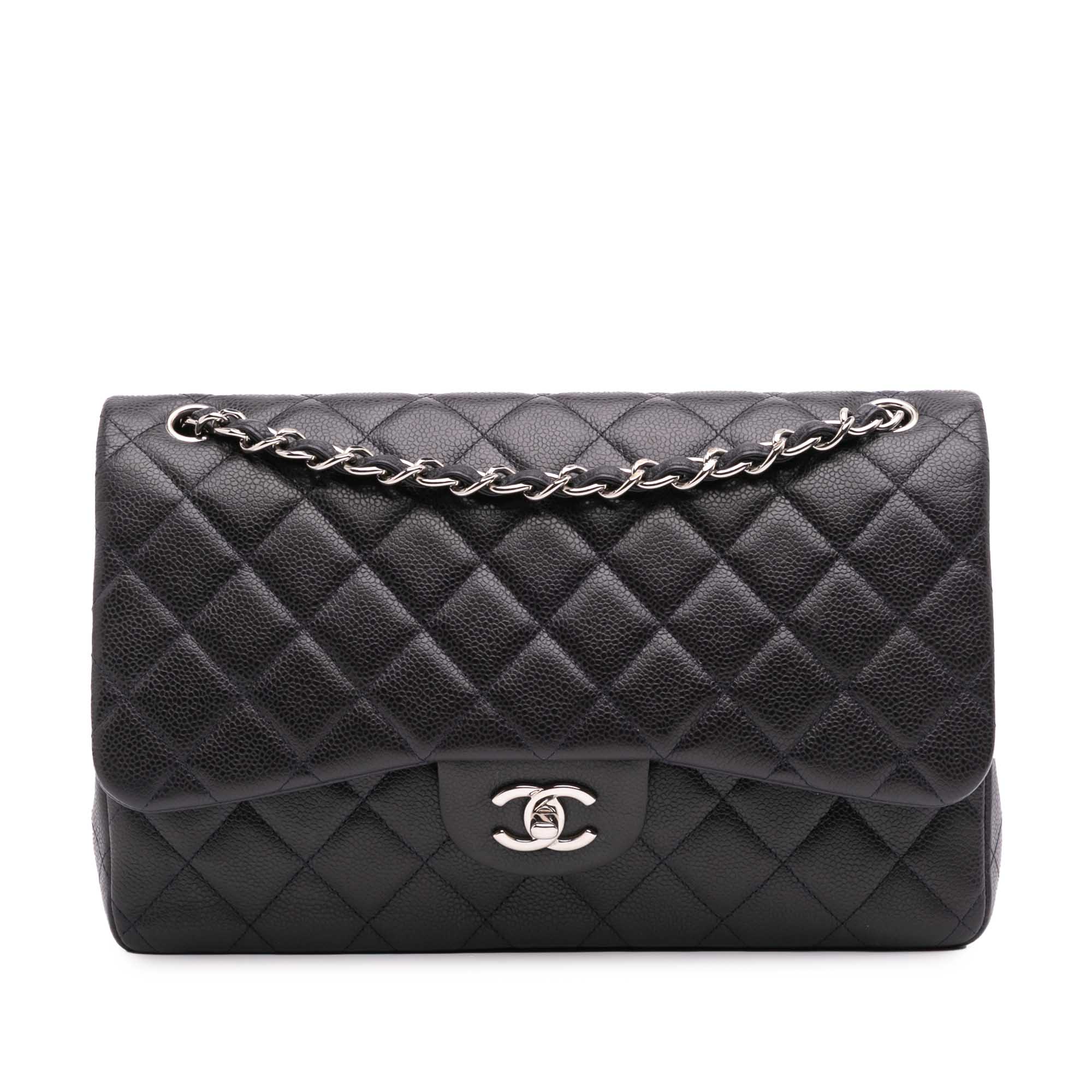 Jumbo Classic Caviar Double Flap