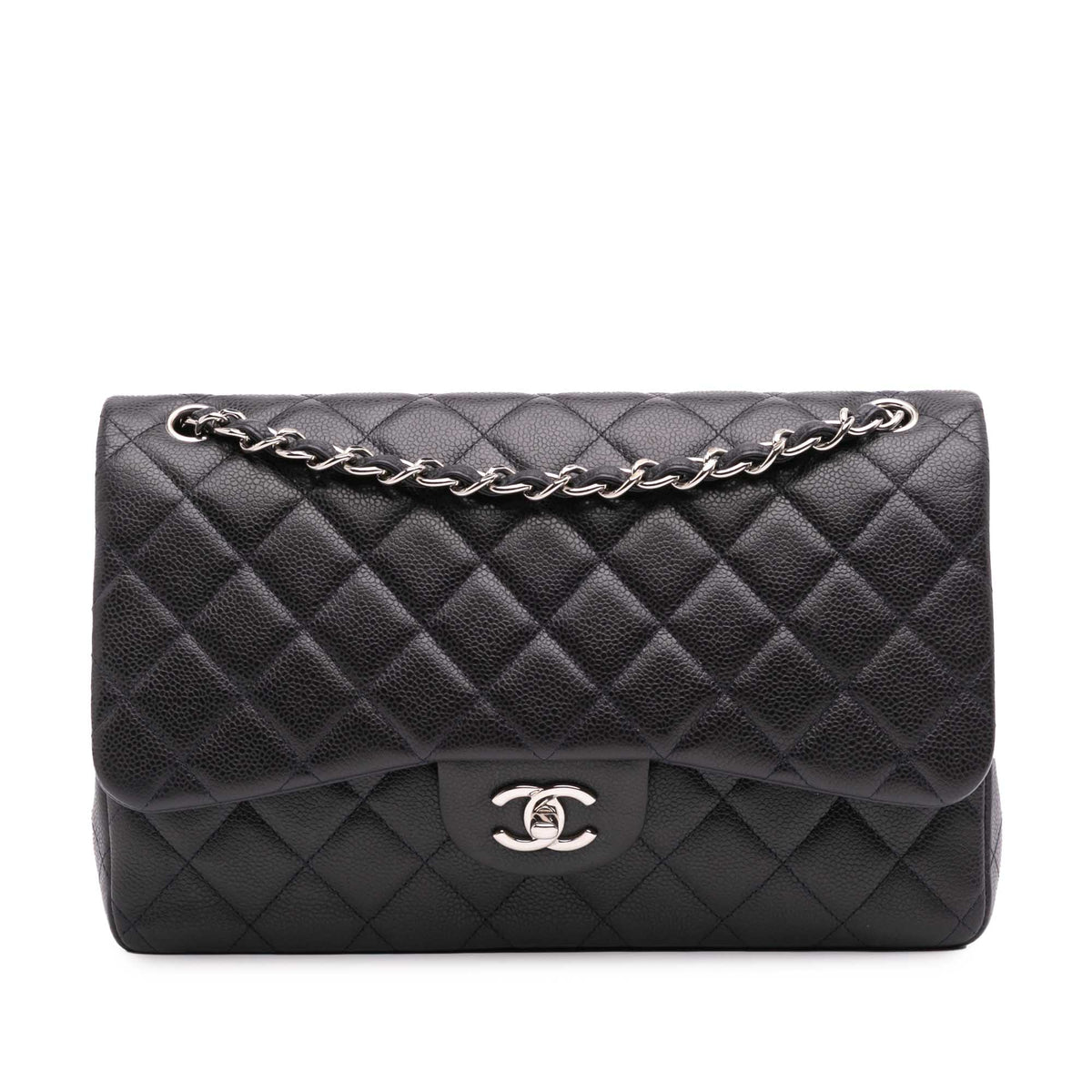 Jumbo Classic Caviar Double Flap