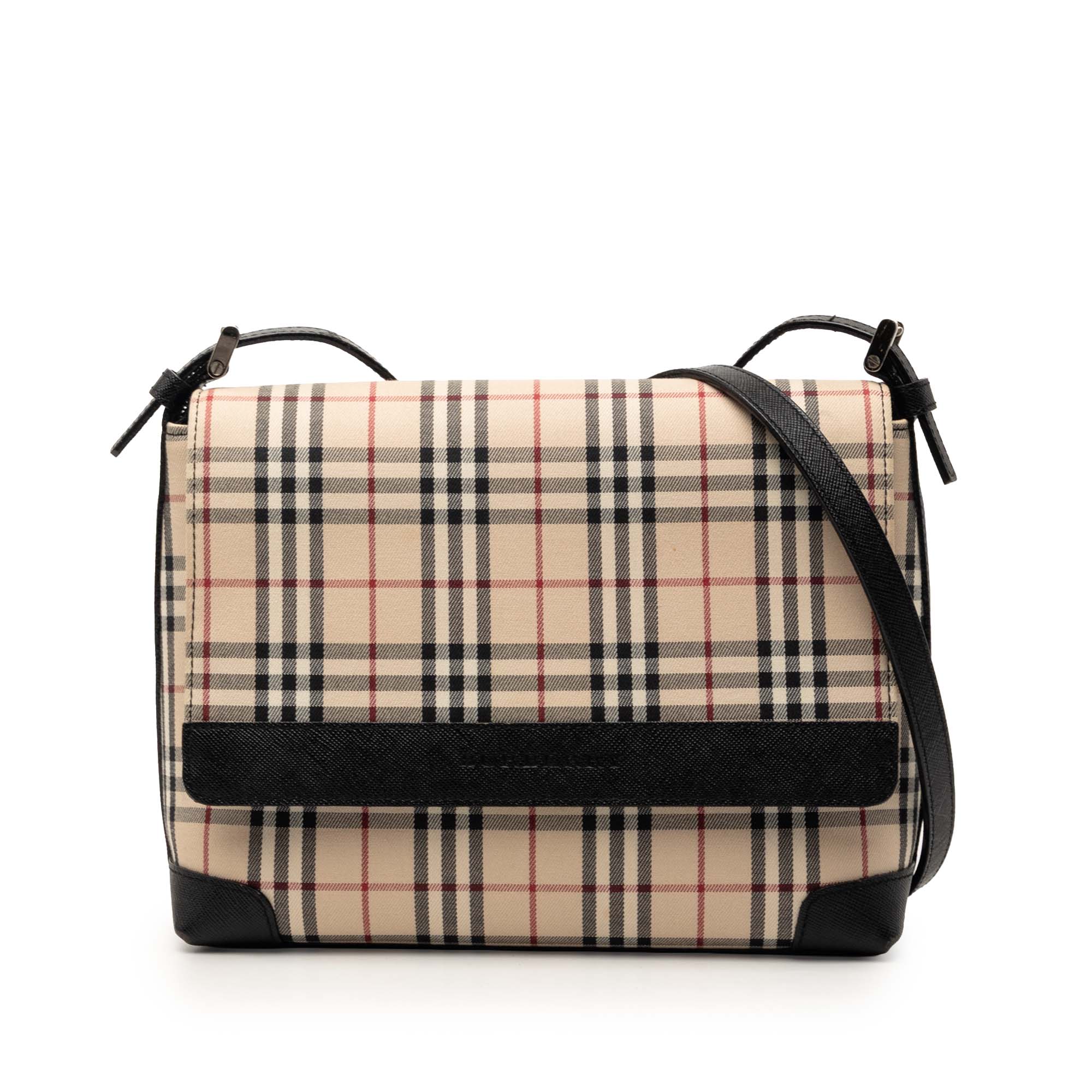 House Check Canvas Flap Crossbody