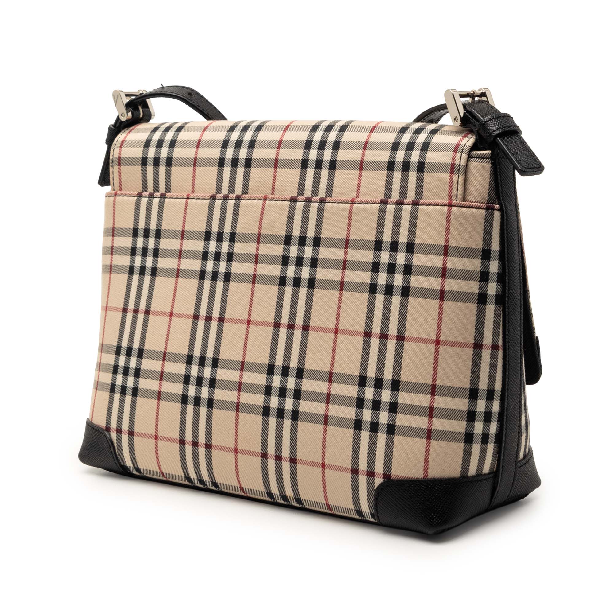 House Check Canvas Flap Crossbody