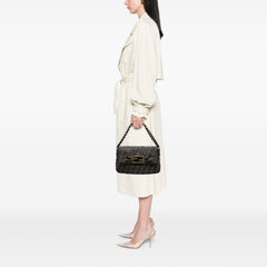 Zucca Canvas Mia Flap Shoulder Bag