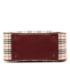 House Check Canvas Handbag