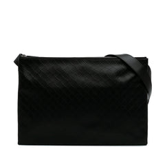 Lambskin Embossed Intrecciato Triple Zip Messenger Bag