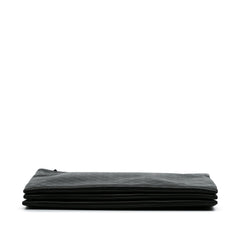 Lambskin Embossed Intrecciato Triple Zip Messenger Bag