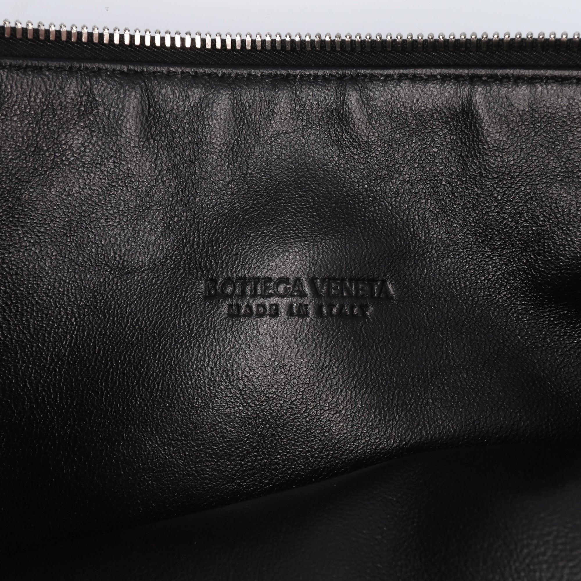 Lambskin Embossed Intrecciato Triple Zip Messenger Bag