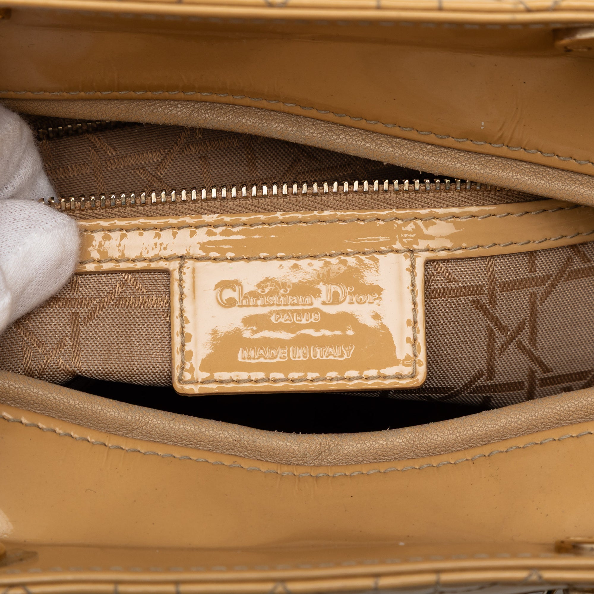 Large Patent Cannage Lady Dior