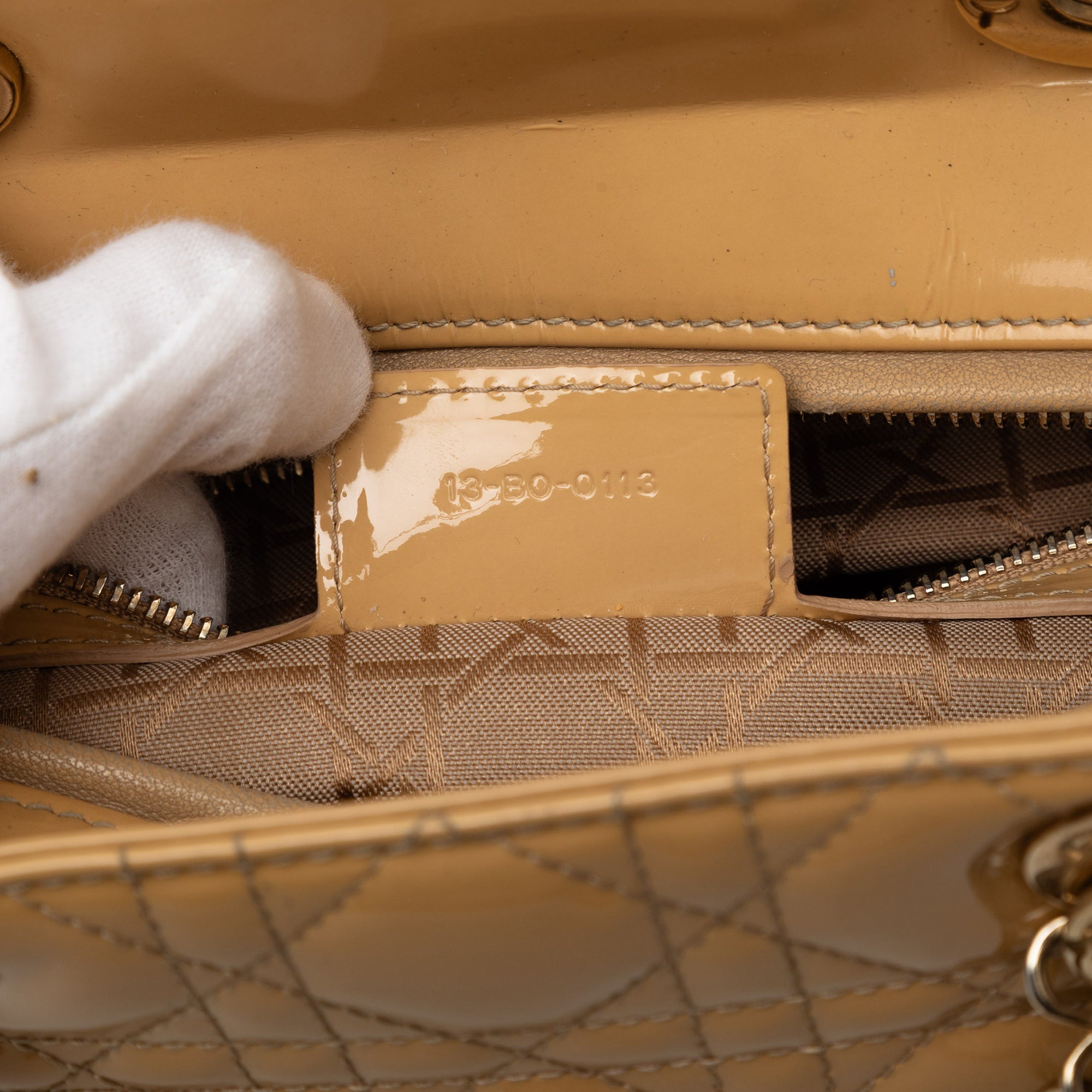 Large Patent Cannage Lady Dior