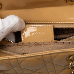 Large Patent Cannage Lady Dior