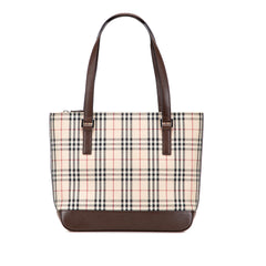 House Check Canvas Tote