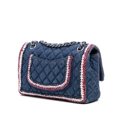 Quilted Denim Classic Single Flap