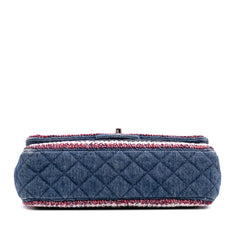 Quilted Denim Classic Single Flap