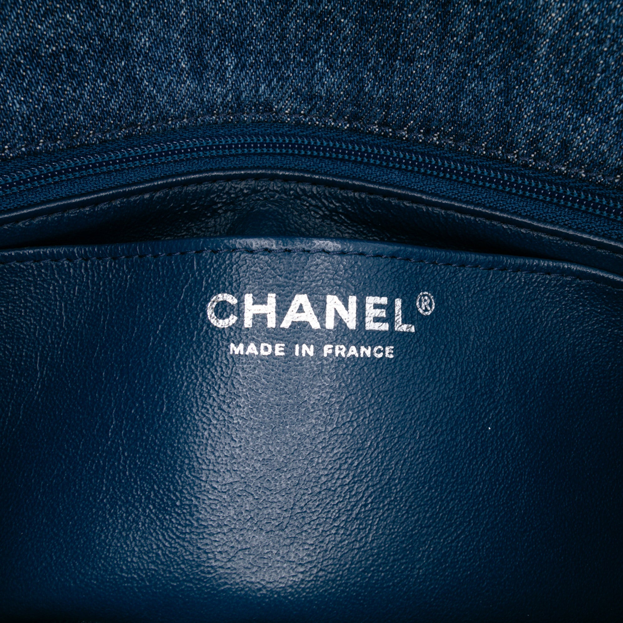 Quilted Denim Classic Single Flap
