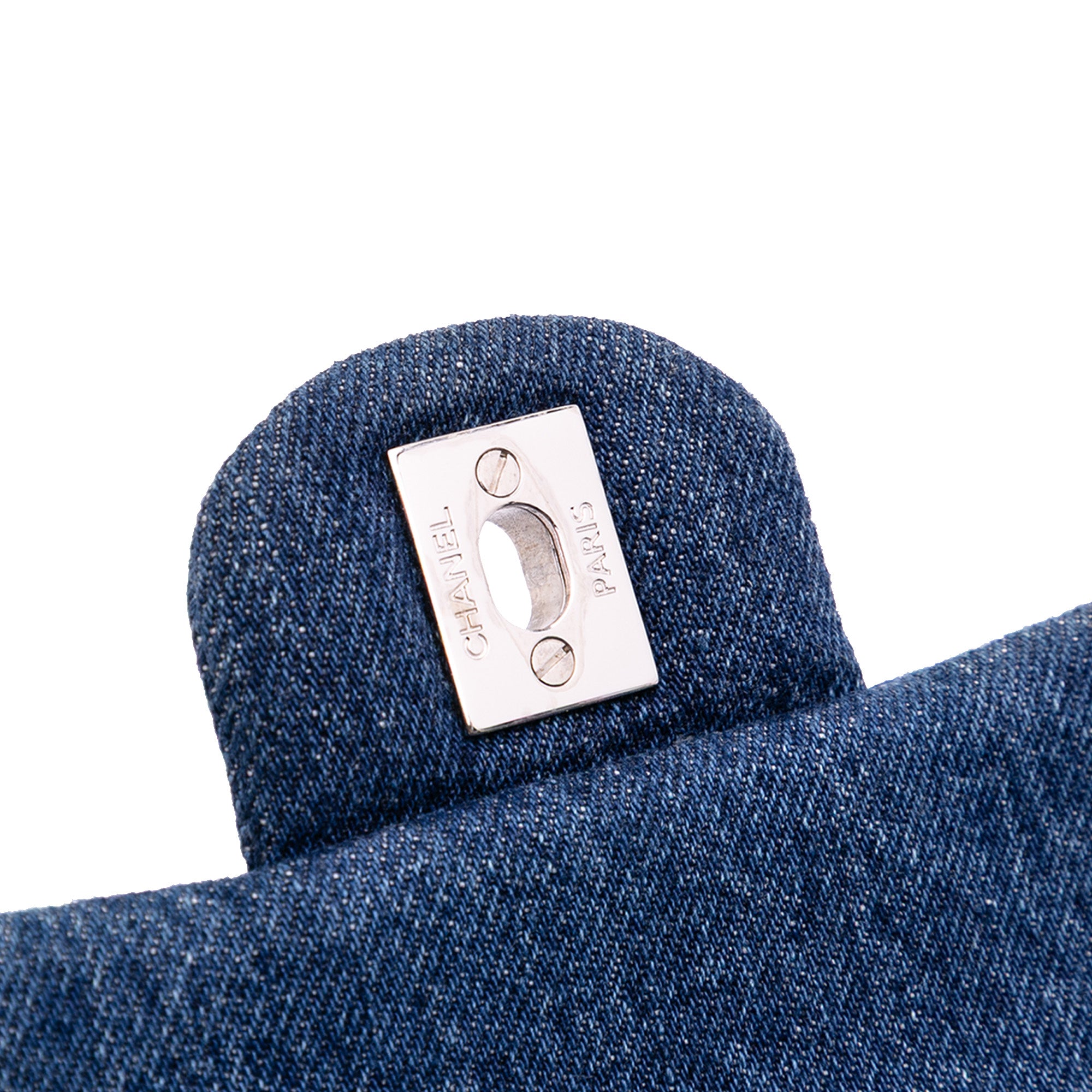 Quilted Denim Classic Single Flap