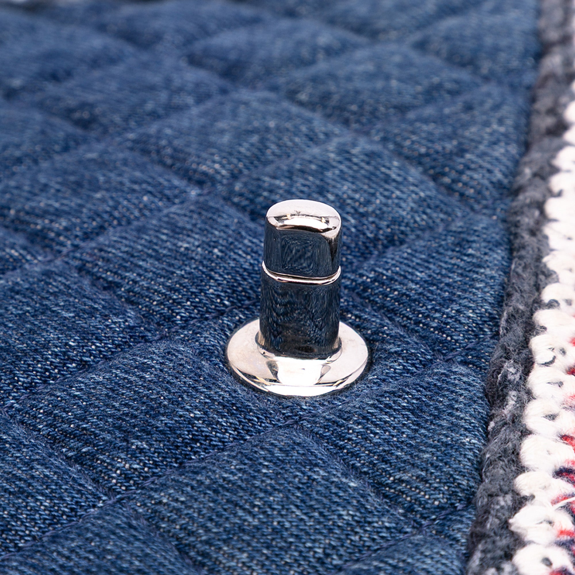 Quilted Denim Classic Single Flap