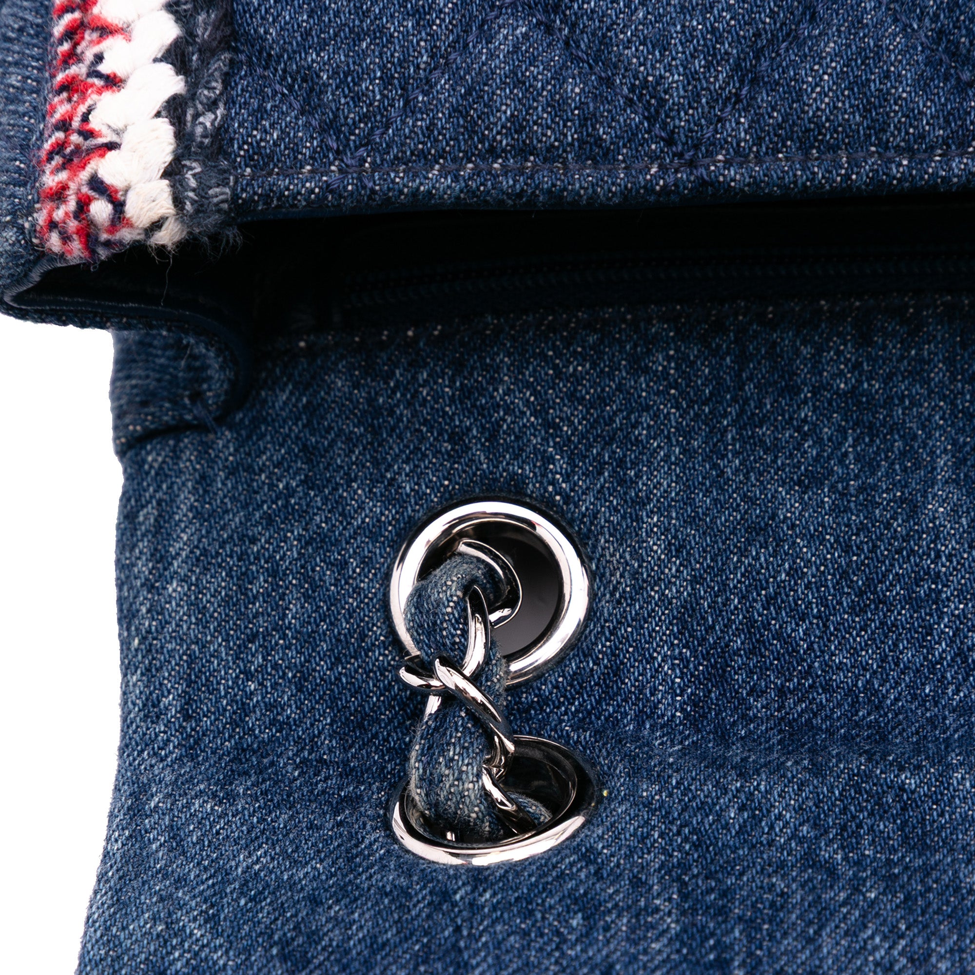 Quilted Denim Classic Single Flap