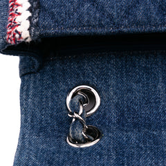 Quilted Denim Classic Single Flap