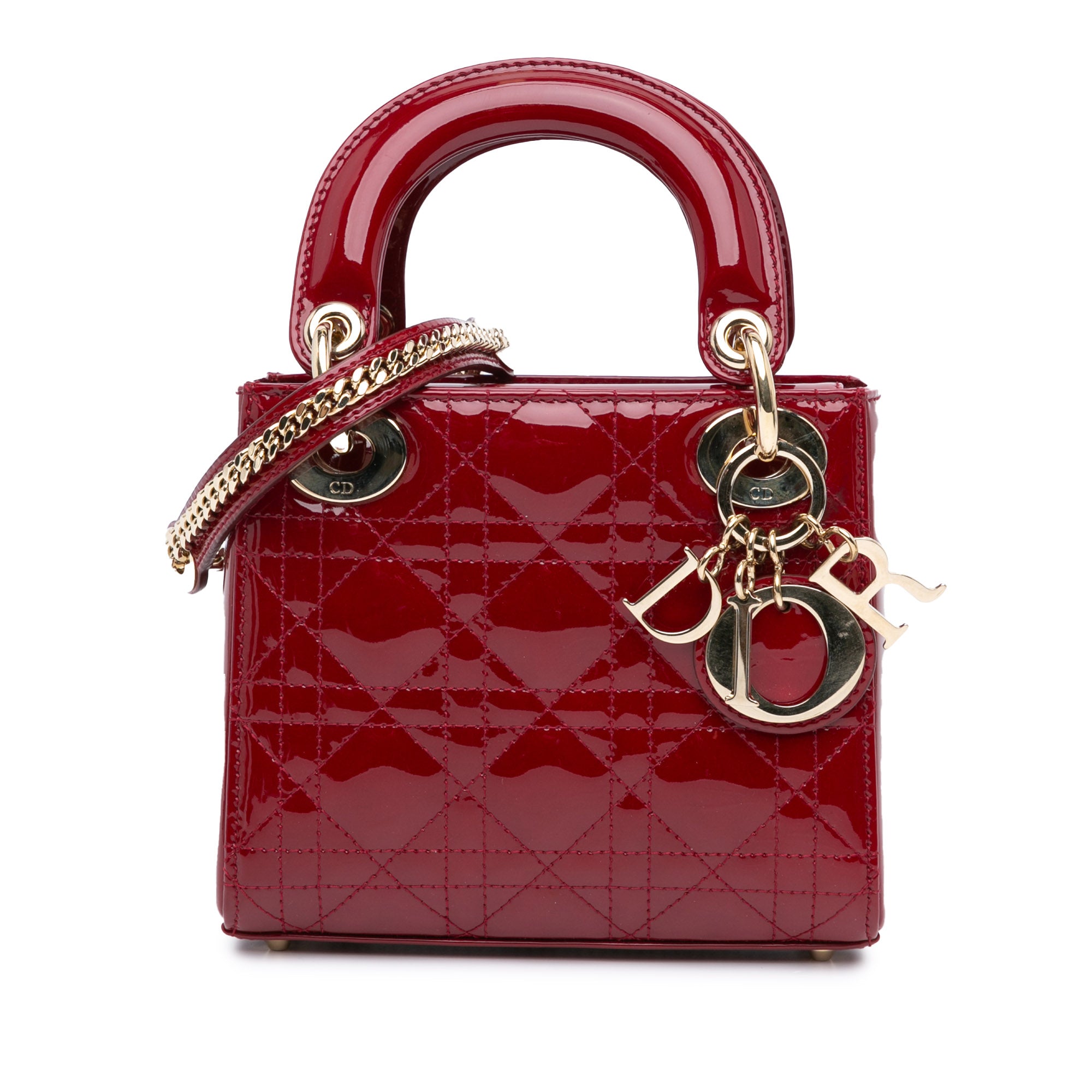 Mini Patent Cannage Lady Dior