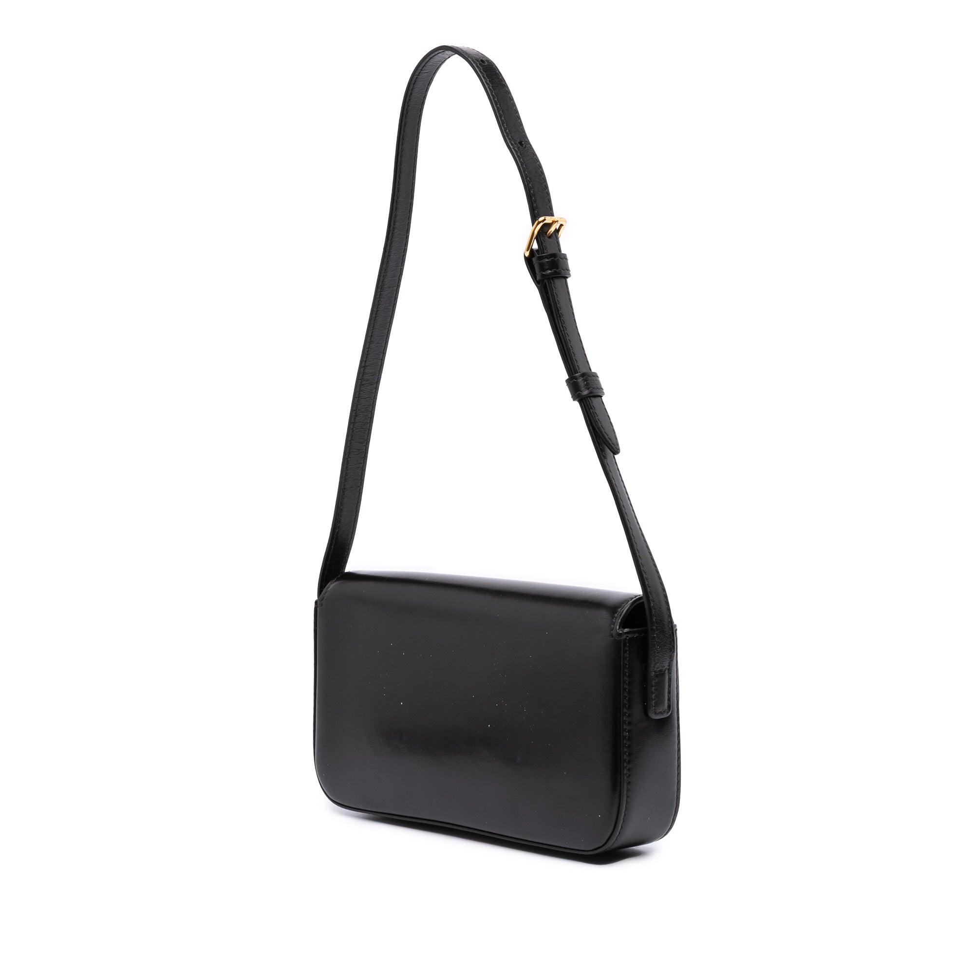 Shiny Calfskin Claude Shoulder Bag