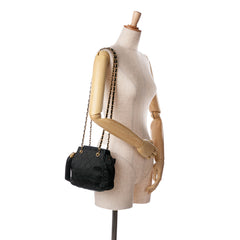 Quilted Satin Tassel Chain Shoulder Bag