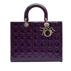 Large Patent Cannage Lady Dior
