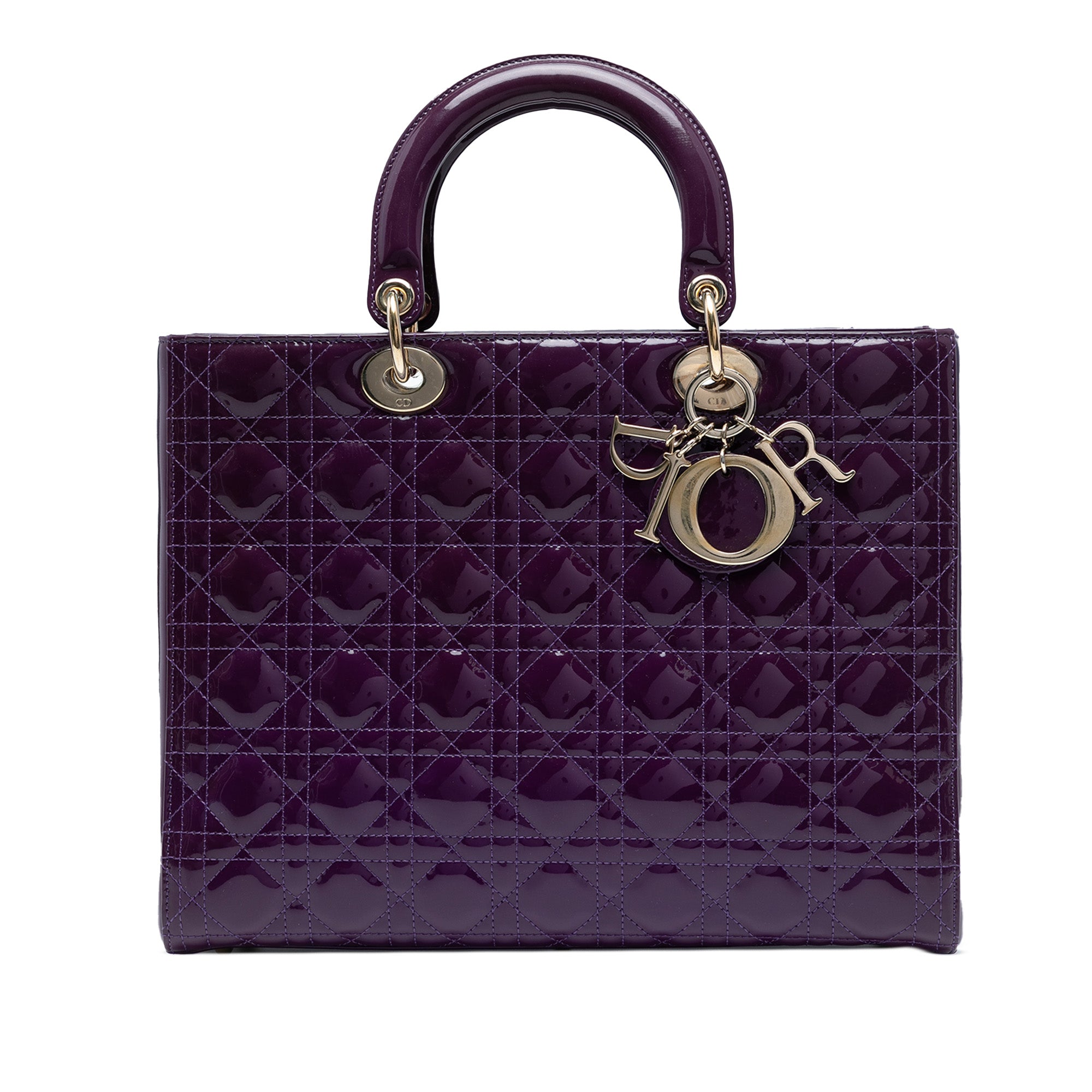 Large Patent Cannage Lady Dior