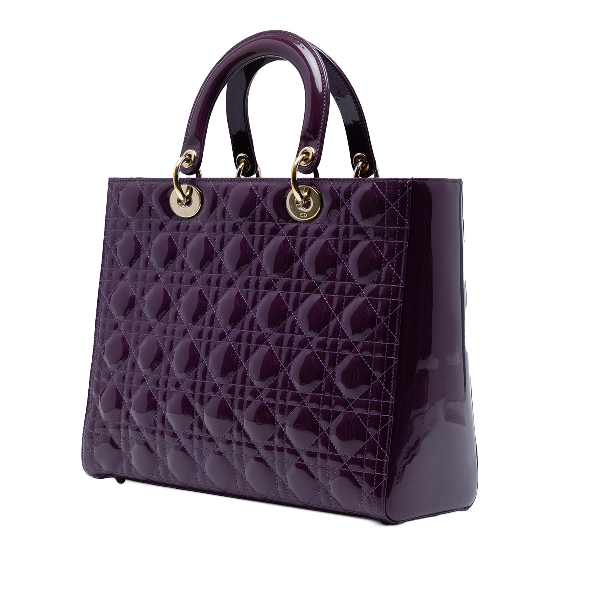 Large Patent Cannage Lady Dior