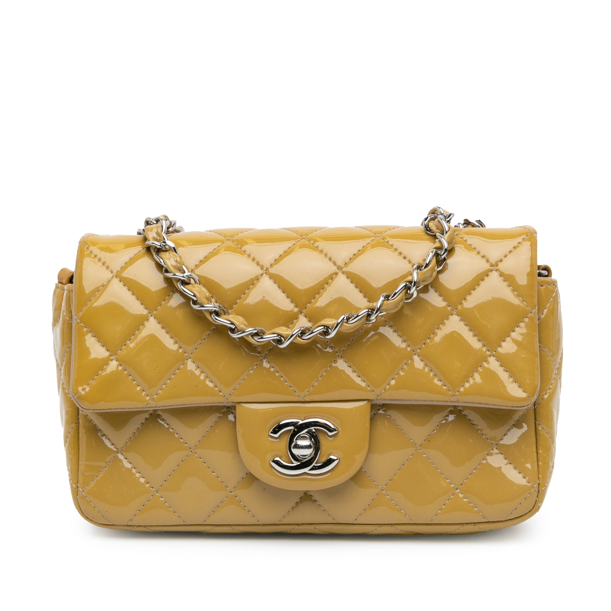 Mini Rectangular Classic Patent Single Flap